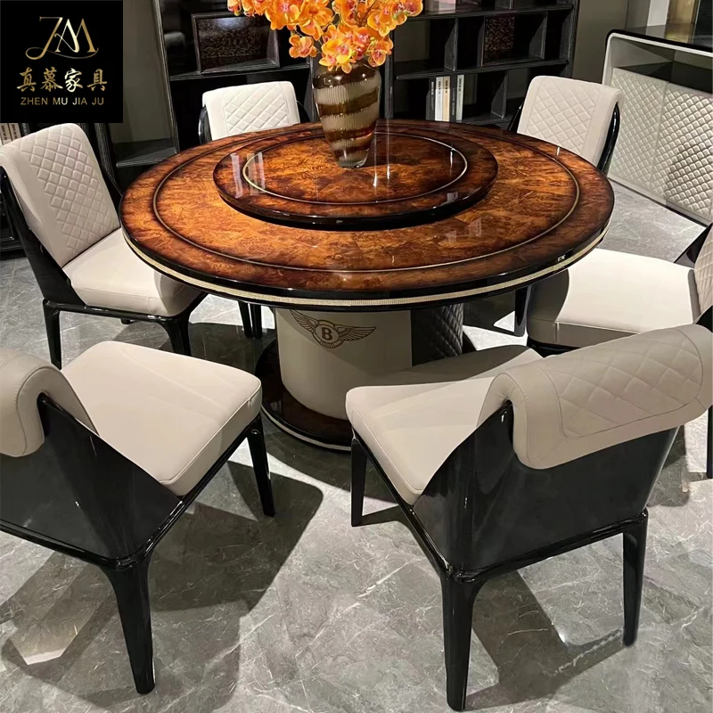 Island Modern Restaurant Table Home Furniture Round Coffee Living Room Chairs Wooden Dining Mesas De Comedor Large Luxury JGY