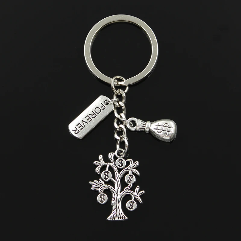 Love Money Tree Dream Purse Dollar Forever Diy Handmade Pendants Men Car Keychain Women Key Ring Jewelry Souvenir For Gift