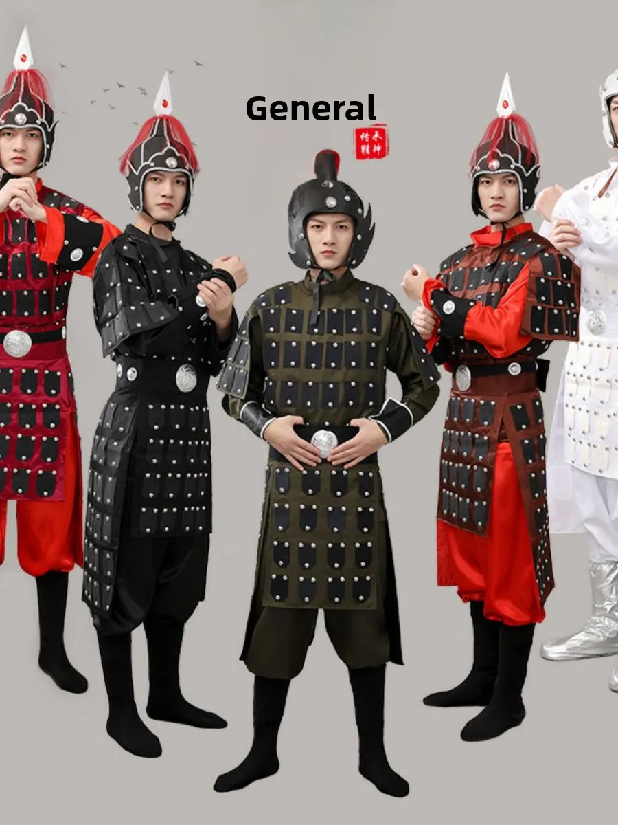 

Children's Ancient Costume Armor Guard Performance Clothes Three Kingdoms Terracotta Warriors Small General Armor Han Tang So...