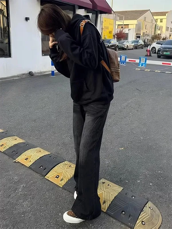 

Bla Fce Lined Sla Cut Flared Jeans Men's Thi High Street Vibe Workwear Straight Leg Knife Trousers