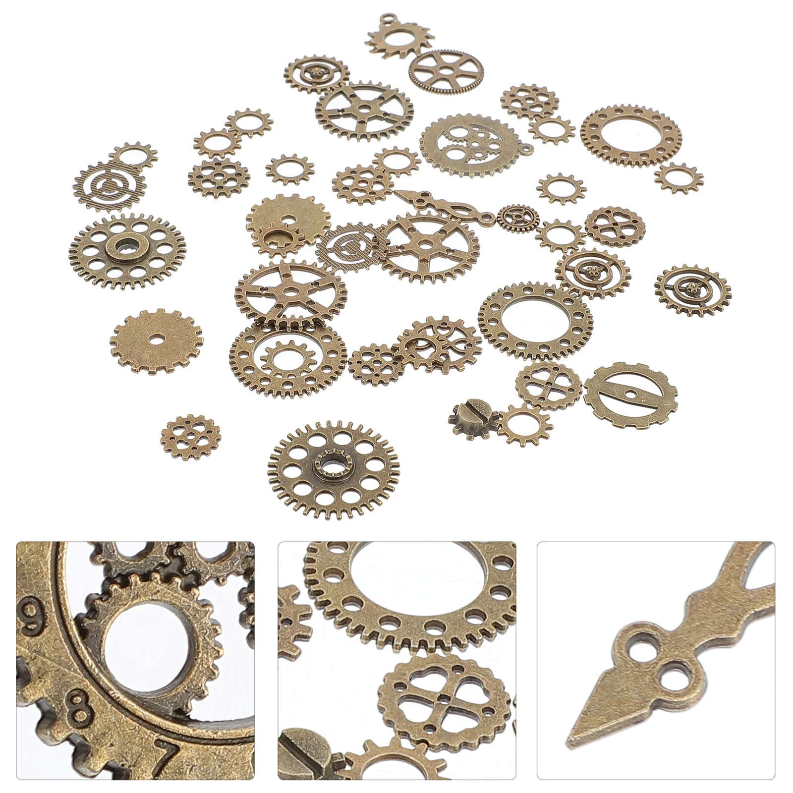 

4pcs Retro Clock Gear Diy Accessory Metal Steampunk Gears For Jewelry Making Steampunk Pendant Craft Decor