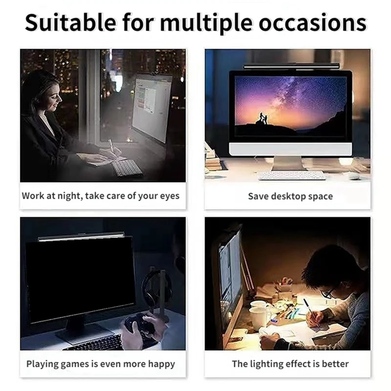 Barre lumineuse de moniteur LED, lampe de bureau, lampe de soin des yeux, lampe de lecture USB, barre lumineuse d'écran de rétroéclairage