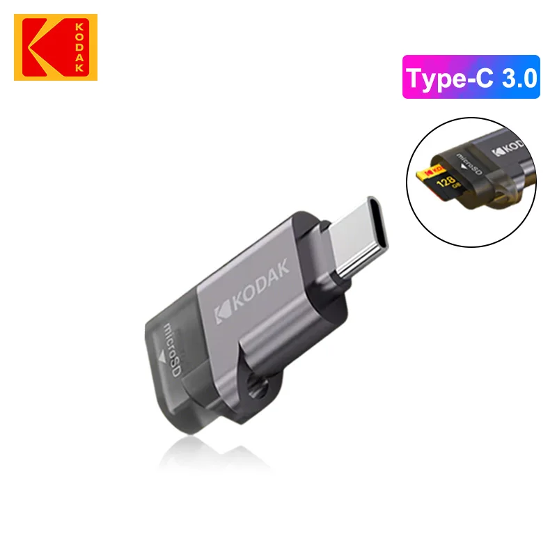 Kodak Type-C Micro SD Card Reader TF Memory Card High-speed Transmission Adapter