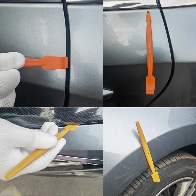 1Pc Long Handle Micro Squeegee Car Wrap Sick Squeegee with Magnet Window Tint Tool Corner Scaper Vinyl Film Wrapping Reach Tools