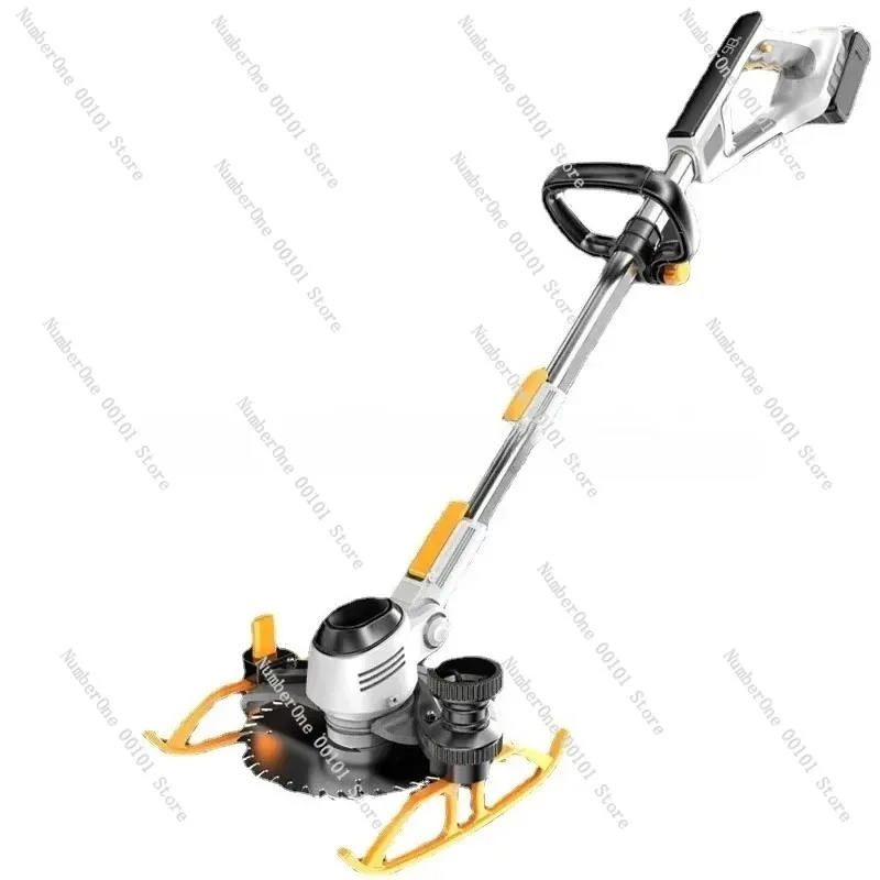 21V Cordless Electric Lawn Trimmer, Handheld Rechargeable Grass Cutter with LCD Display, Retractable Pruning Tool for Garden