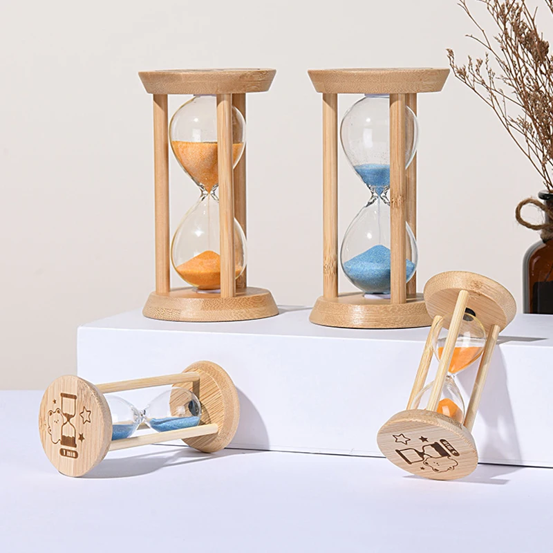 1/10 Minutes Wooden Hourglass Creative Timers Sandglass Sandy Clock Kitchen Tool Mini Desktop Decoratio Home Ornament Kids Gift