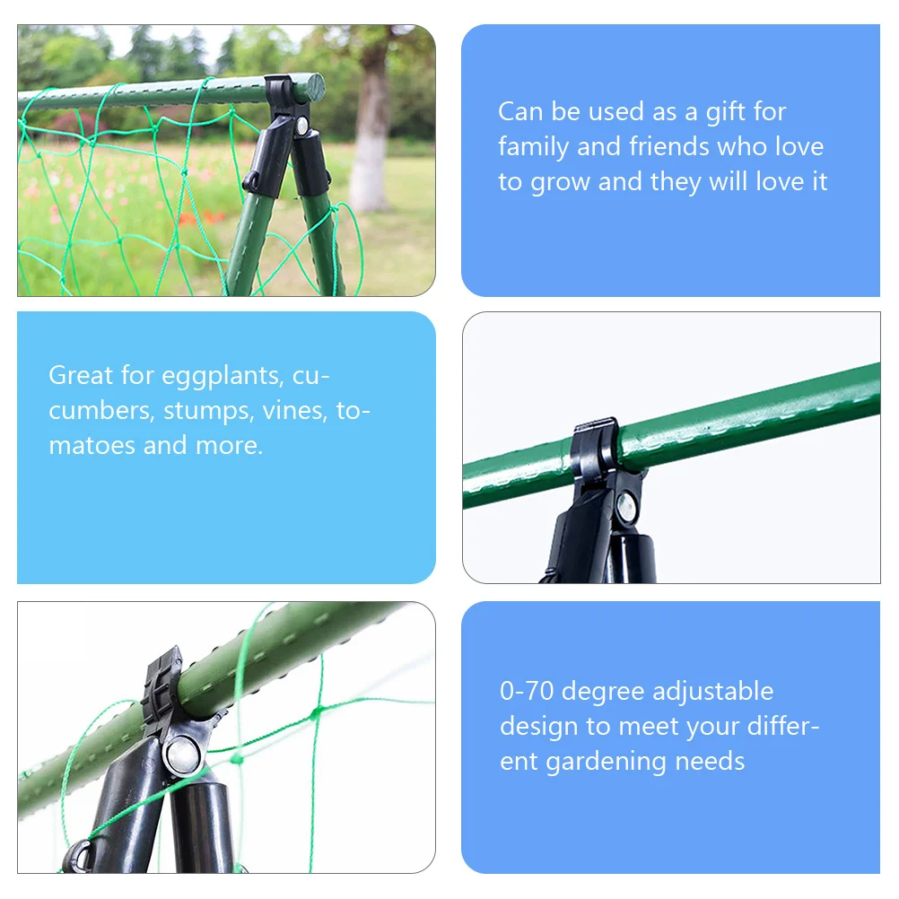 

10pcs Garden Stake Connectors Adjustable Tube Clips 0 70 Degrees Plant Support Brackets Connecting Tubes Supports for Vines