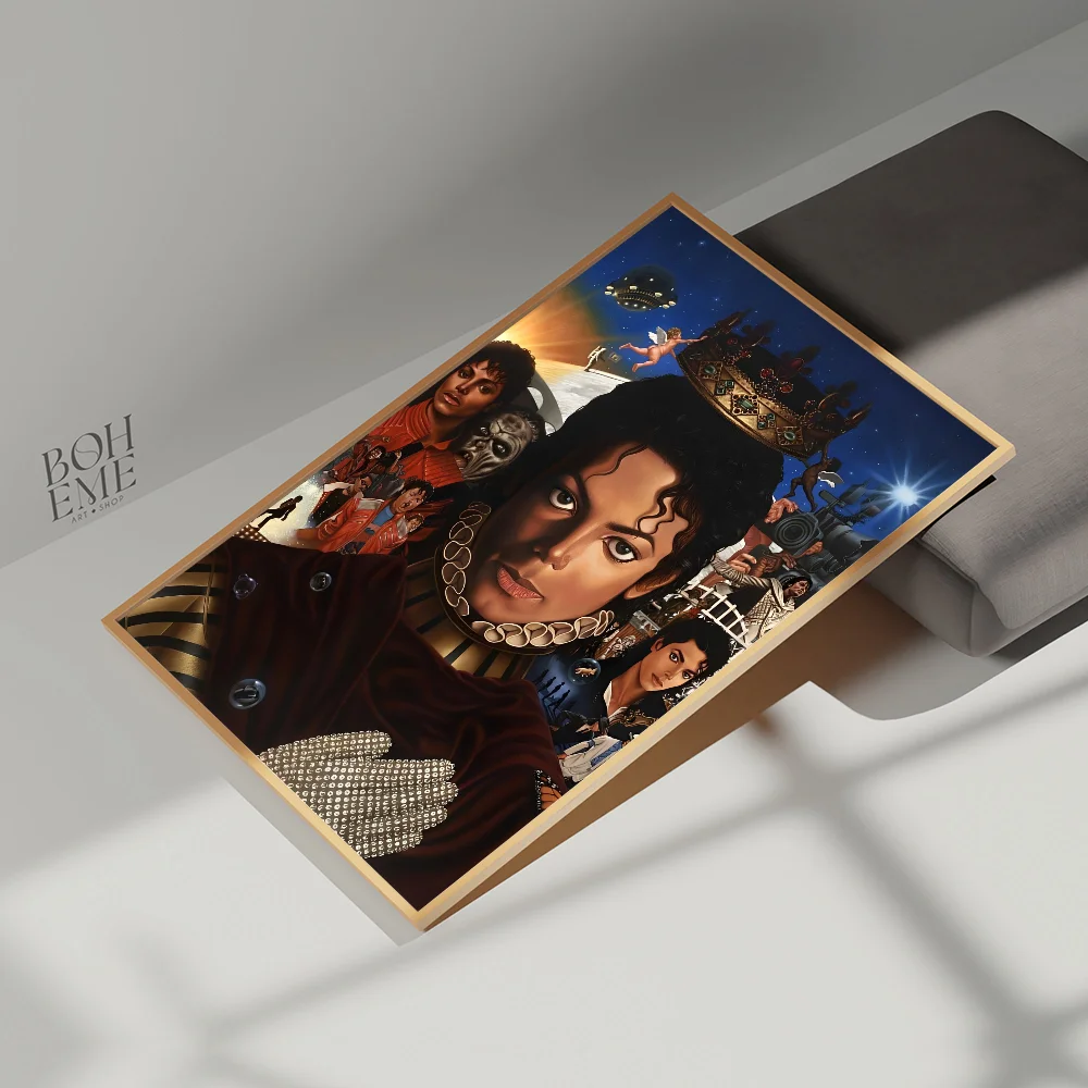 مايكل جاكسون-ملصق فني ذاتي اللصق ، ملصق ورق كرافت كلاسيكي ، لوحة جدارية ، للغرفة ، بار ، مقهى ، اصنعها بنفسك #5