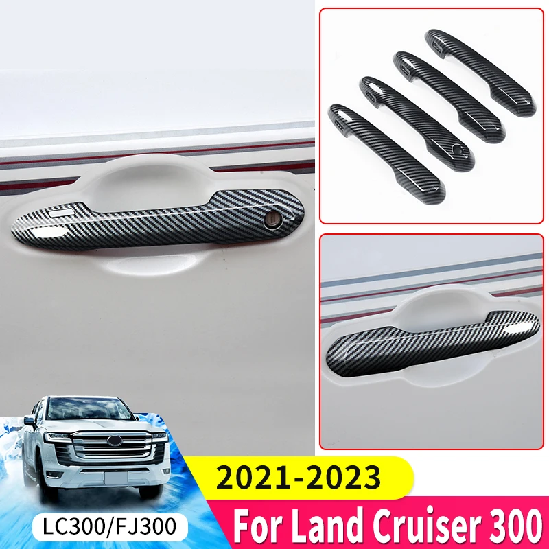 

For Toyota Land Cruiser 300 2021 2022 2023 Outside Door Handles Decoration LC300 Exterior upgraded Accessories Chrome Tuning