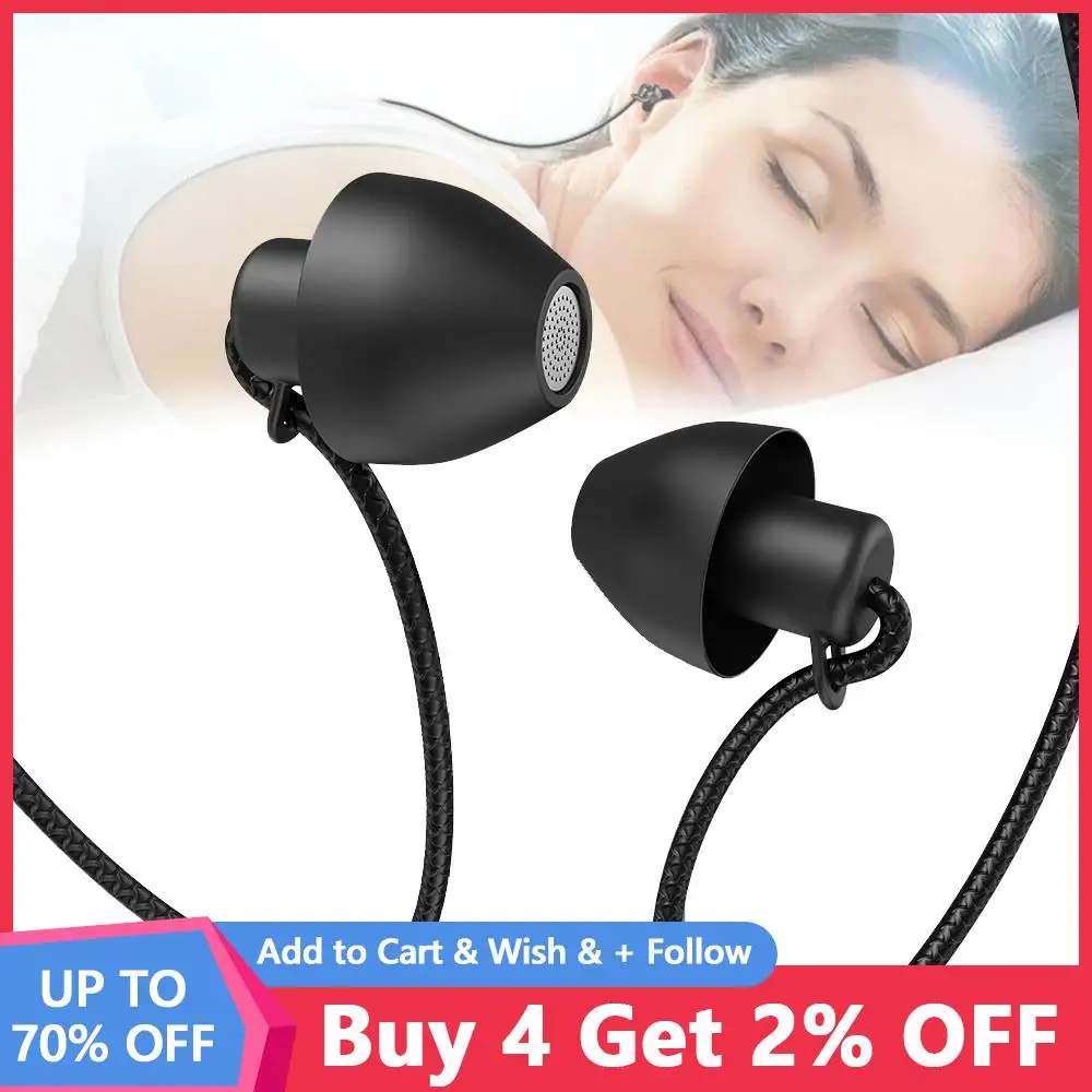 Soft Sleeping Headphone Silicone Anti-fold Headset In-Ear Earphones With Noise Cancelling 3.5mm Headphones Universal For Huawei