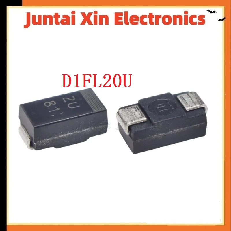 50PCS/LOT D1FL20U SMA DO-214AC New original Super Fast Recovery Rectifiers(200V 1.1A)