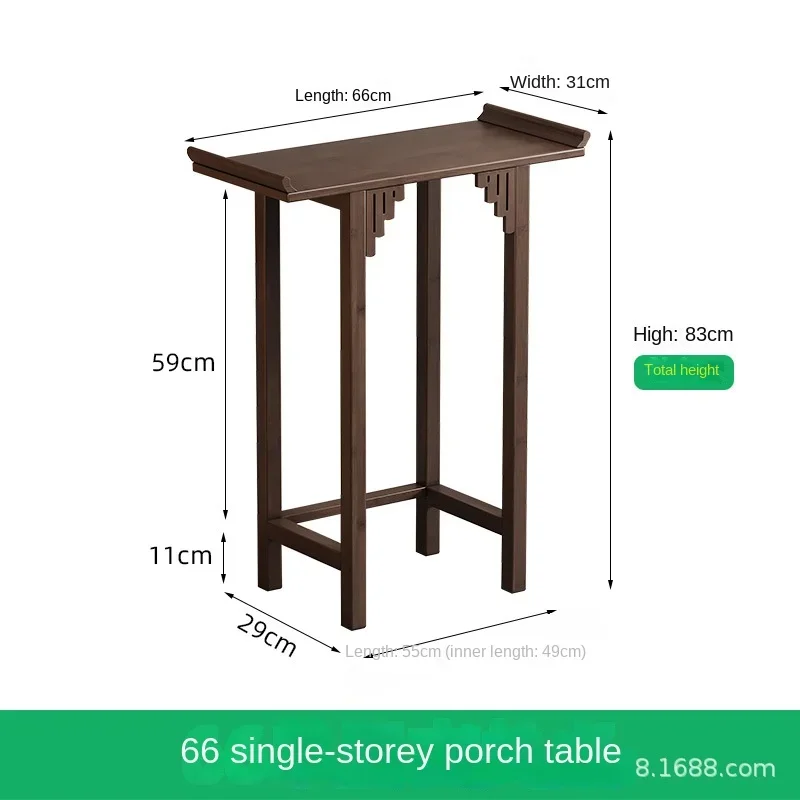 Nieuwe Chinese stijl offertafel voor de God of Wealth, bamboe en massief houten entreekast, moderne woonkamer Boeddhistische nich
