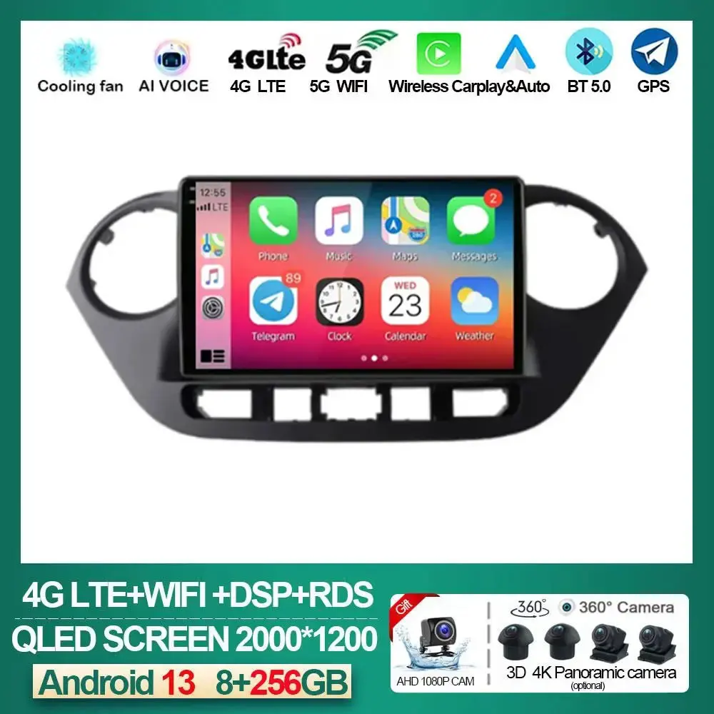 

2din Android 13 Car Radio Multimidia Video Player For Hyundai Grand I10 2013 - 2016 Navigation GPS Car Stereo System Carplay DVD