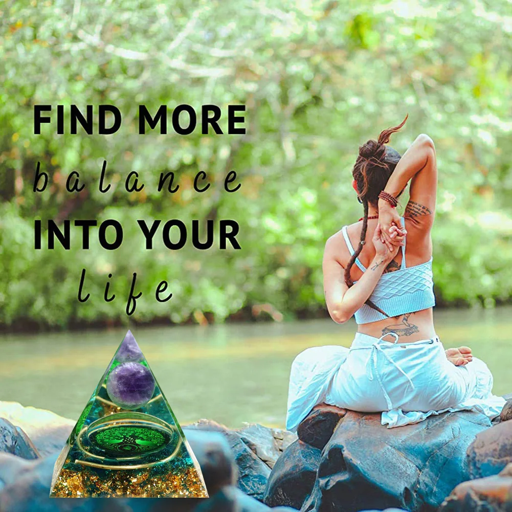 5 CM Crystal Pyramid Crystal Pyramid Figure Feng Shui Crafts Pyramid Desk Ornament Healing Crystal Pyramid for Home Office