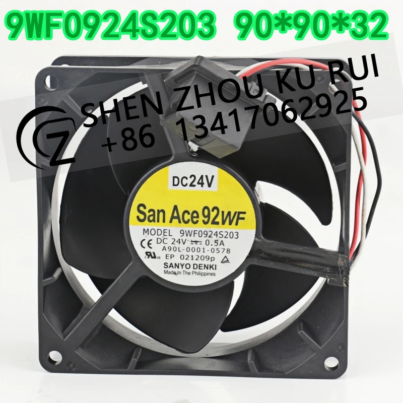 Sanyo 24V 0.5A 9032 9CM Waterproof Fanuco Numerical control machine tool 9WF0924S203 Cooling fan