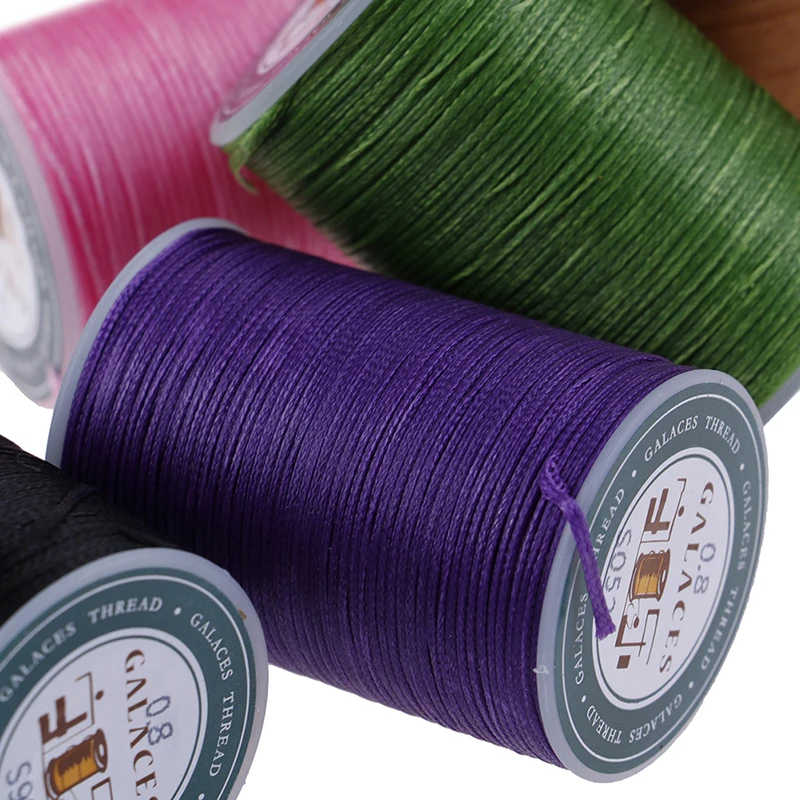 90 Meters Multicolor Sewing Thread Polyester Cord Waxed Thread Leather 0.8mm for DIY Tool Hand Stitching Thread