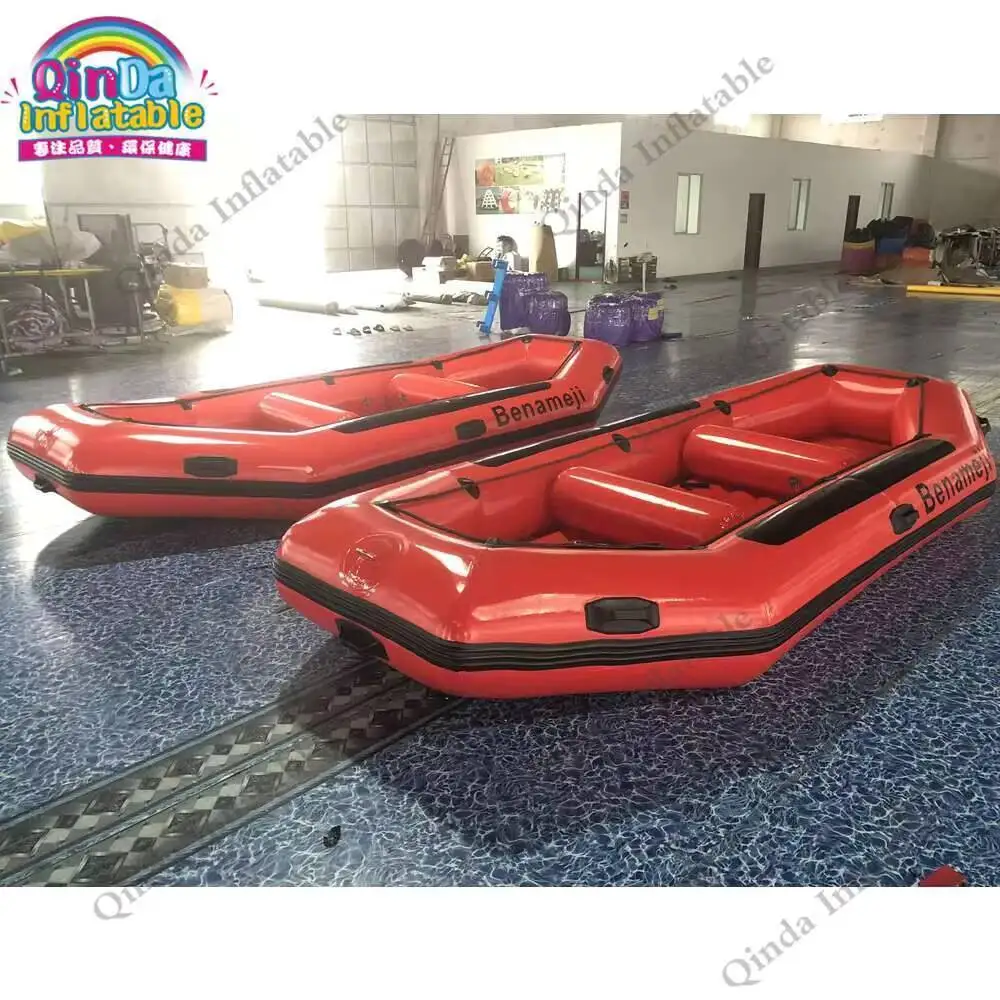 Fabrieksprijs opblaasbare boot vlot rivier vissersboot, 4,2 m meer opblaasbare drijvende boot voor surfen