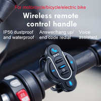 Universal Smart Bluetooth 5.4 Remote Control Waterproof Wireless Media Controller for Helmet Earphone Motorcycle Bike Handlebar
