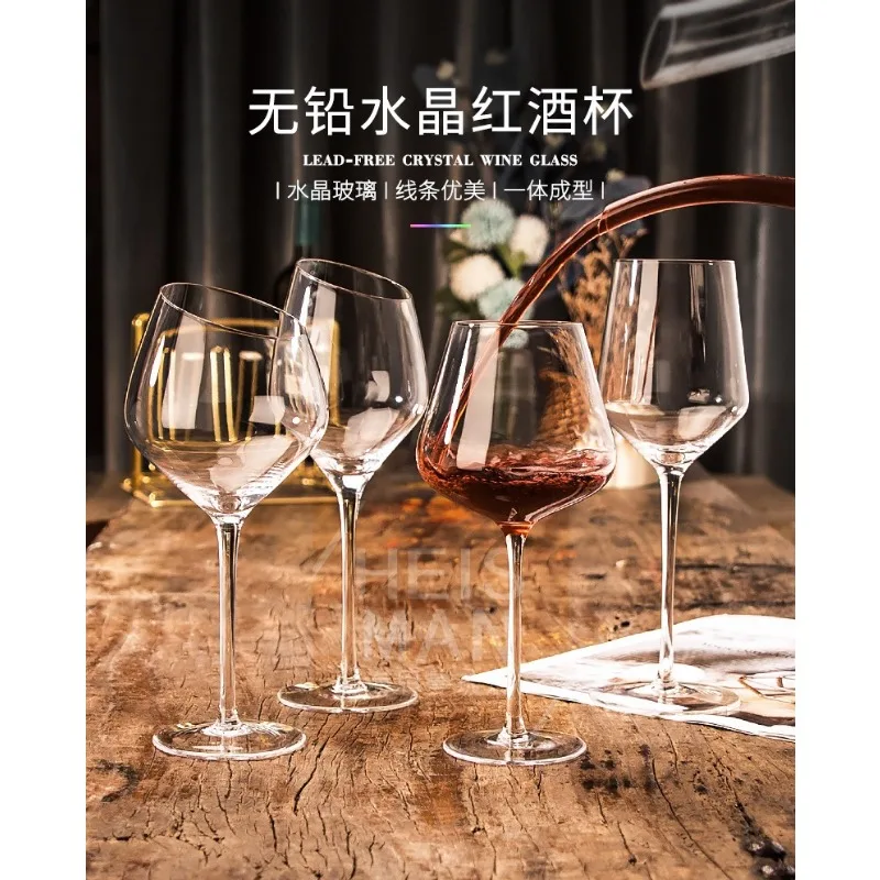 

Light Luxury Crystal Goblet Glass Large Capacity Transparent Wine Glass Ins Sherry Glass