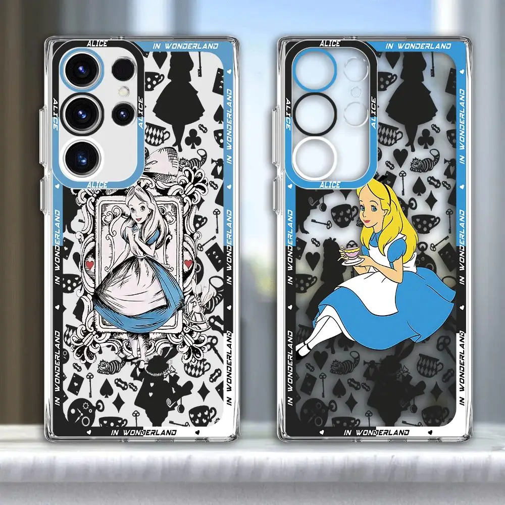 Disney Alice in Wonderland Phone Case for Samsung Galaxy S23 FE S24 Ultra S22 Plus S21 Note 20 Ultra 10 S20 FE S10 Cover