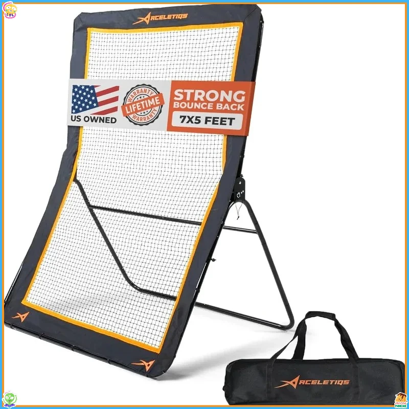 Rebote de lacrosse en el patio trasero de 5x7 pies: uso de béisbol/voleibol, pared de entrenamiento de lanzamiento/con regreso/arranque [con bolsa de transporte]