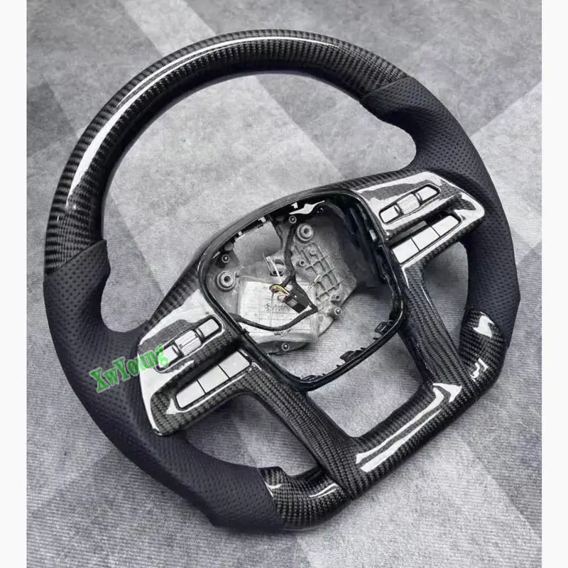 For BYD YUAN UP Plus (No Paddle Shifters) Customize D-Shape 100% Real Carbon Car Steering Wheel