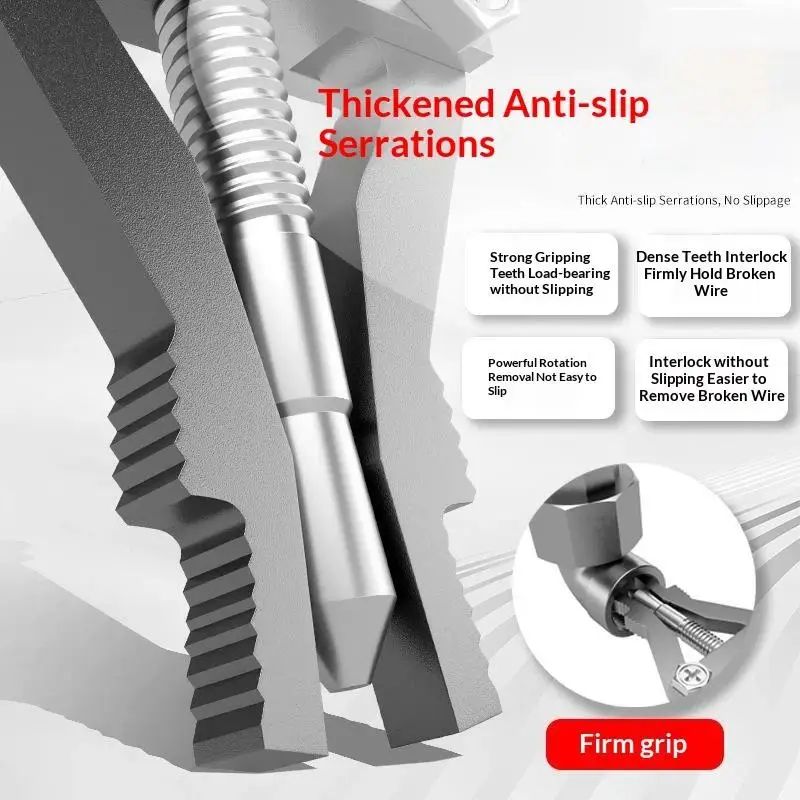Pipe Extractor High Strength Broken Thread Puller Hex Shank for Power Drill Suitable for Plumbers Home Pipe Renovation Work
