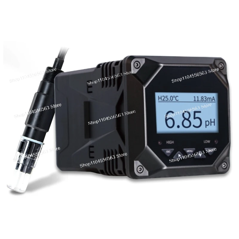 Industrial Online pH/ORP Analyzer, Integrated Transmitter Detector Monitor for Water Quality Measurement & Control