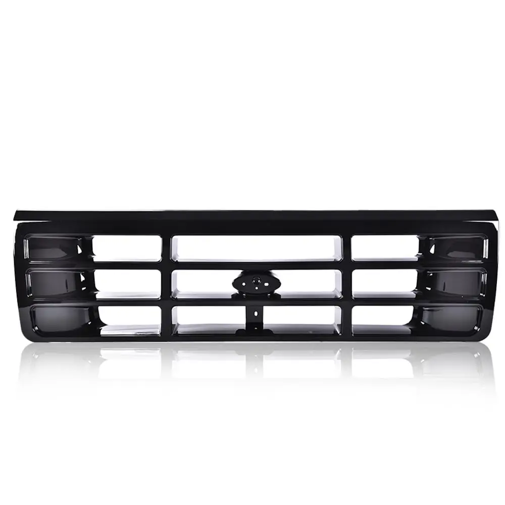 

Хромированная решетка переднего бампера, совместимая с 1992-1992 1994 1995 1996 Ford Bronco F150 F250 F350 Pickup Black