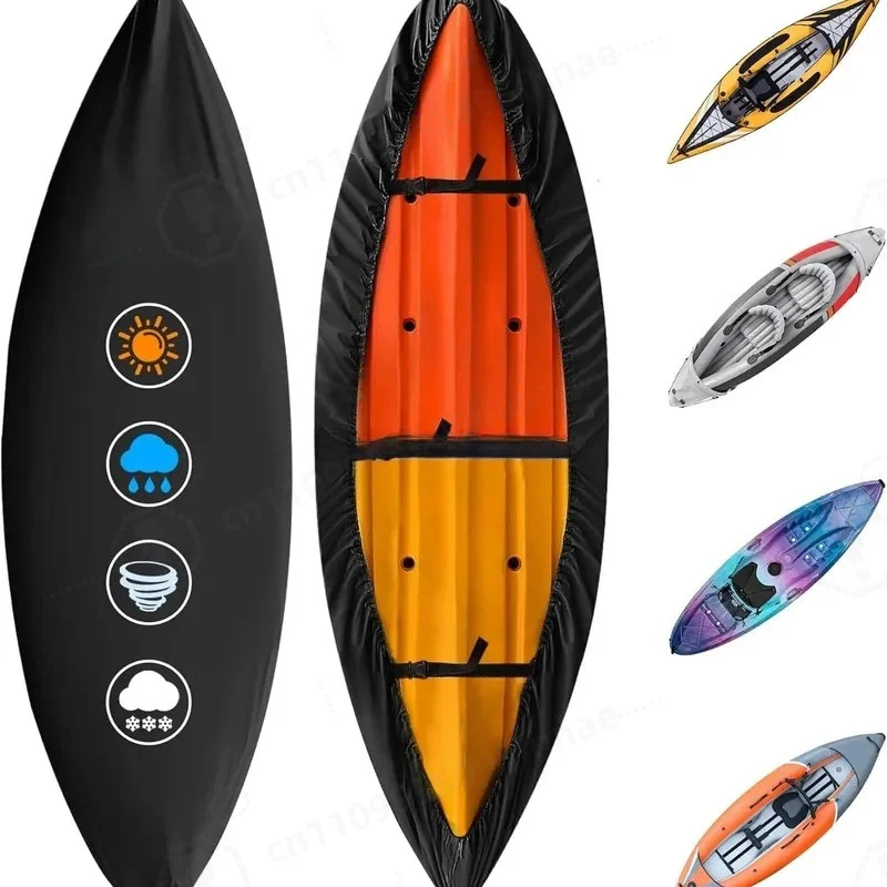 600D Universal Kayak Cover 10ft Outdoor Dust and Sun Protection for Canoe Paddle Board Boats