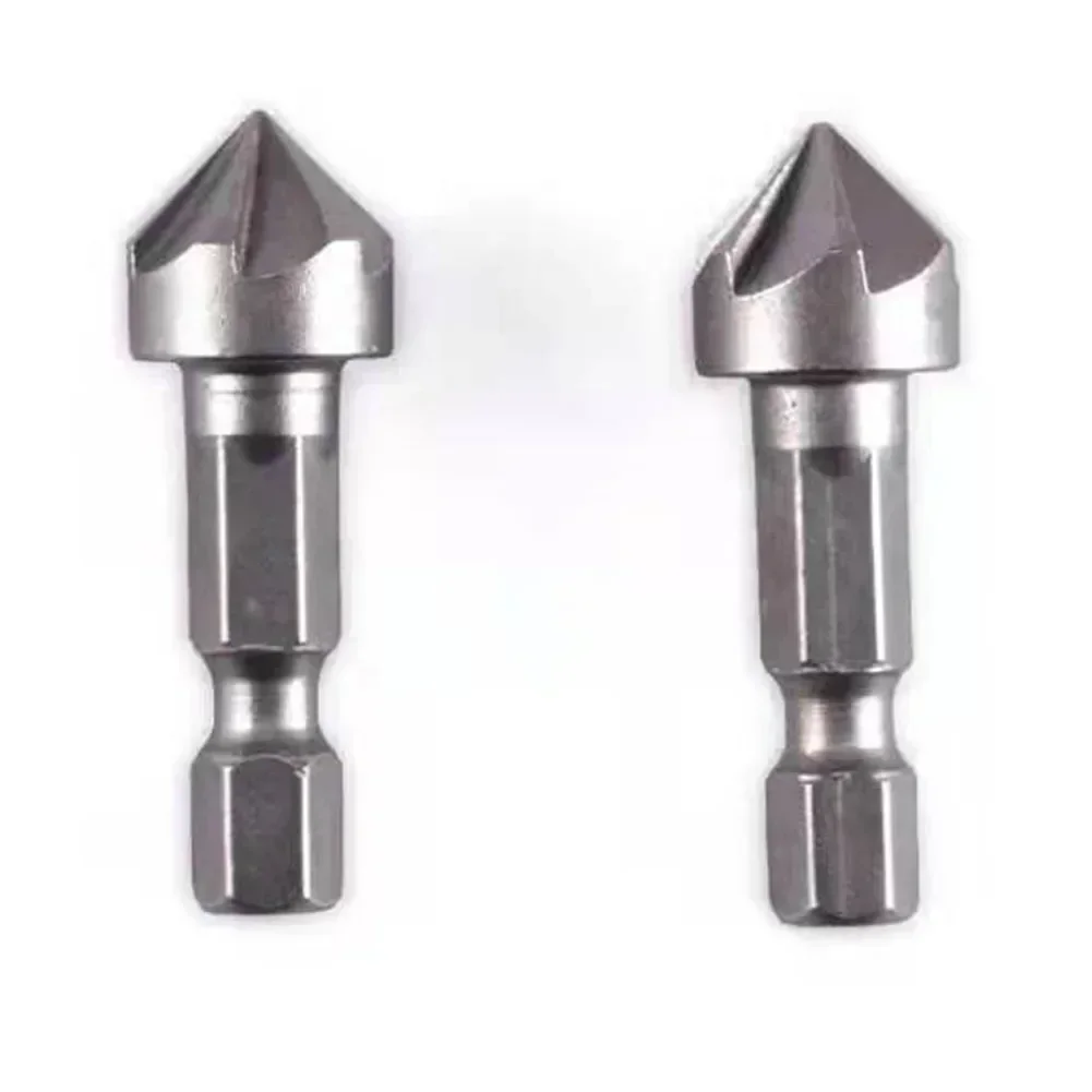 

Practical Drill Bit 6 Flute Countersink 1 Pcs 13mm 36mm 45# Steel 6 Slot Chamferer Countersunk For Woodworking