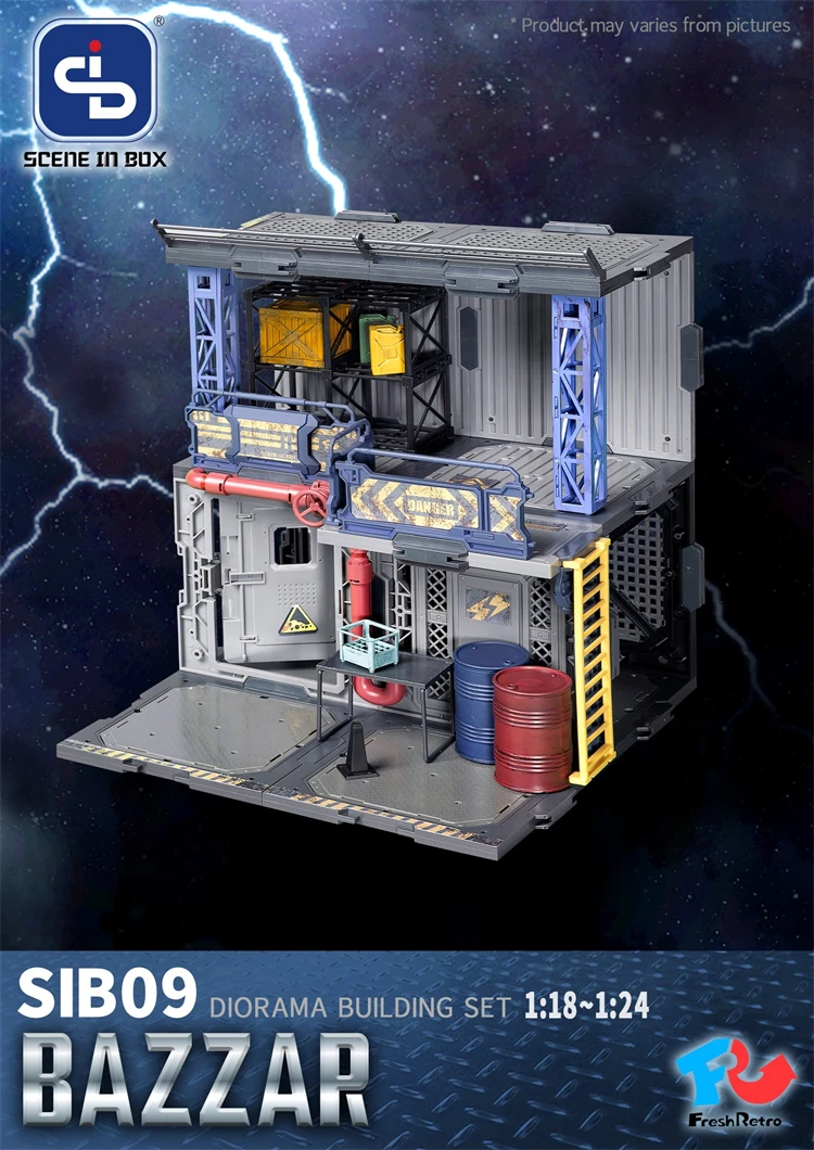 FR FreshRetro1:18/24 Diorama Bulding set SIB08 Outpost SIB09 Bazzar SIB10 Container Warehouse Scen Model fit 5/10cm Figure Toy