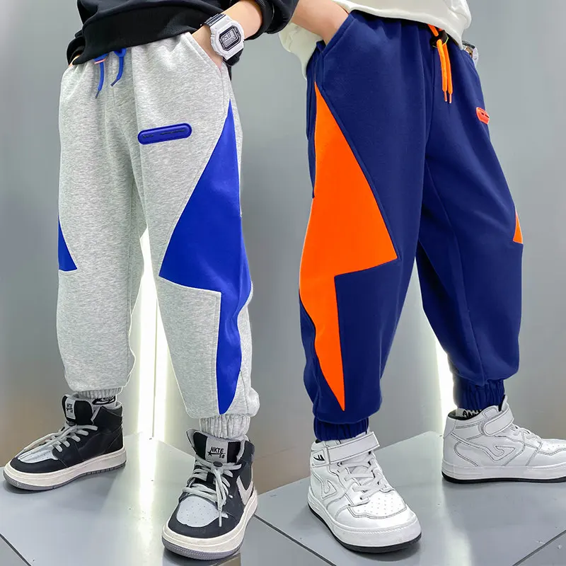 

Boys Loose Trousers Kids Active Trousers For Teenage Clothes Fall Spring Sweatpants 5-14Yrs Big Size Children's Sports Pants