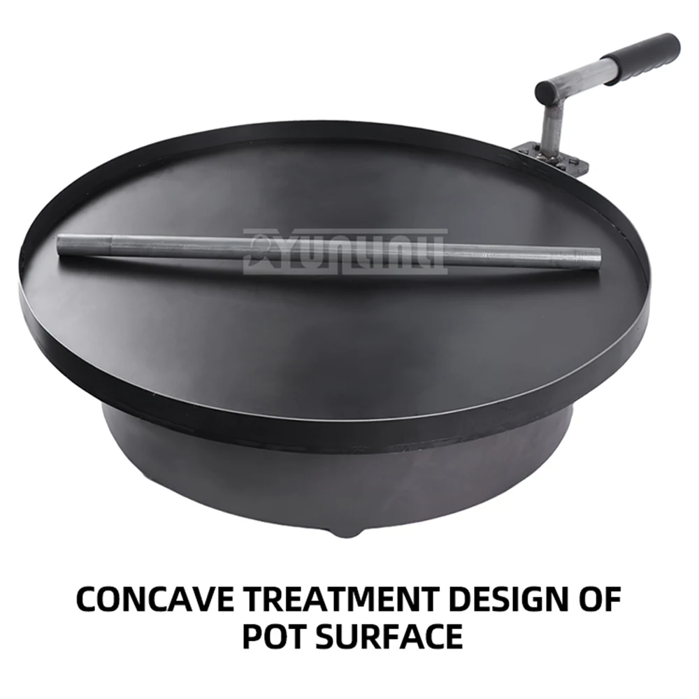 56cm Portable Pancake Pot Circular Gas Iron Plate Pot Commercial Stall Snack Equipment