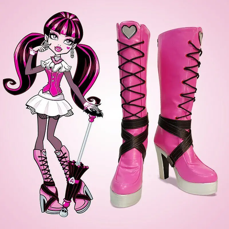 Draculauraa Cosplay-Schuhe, neue Anime-Stiefel, High-Heels, Größe 34–46, Schuhe für Halloween-Kostüme