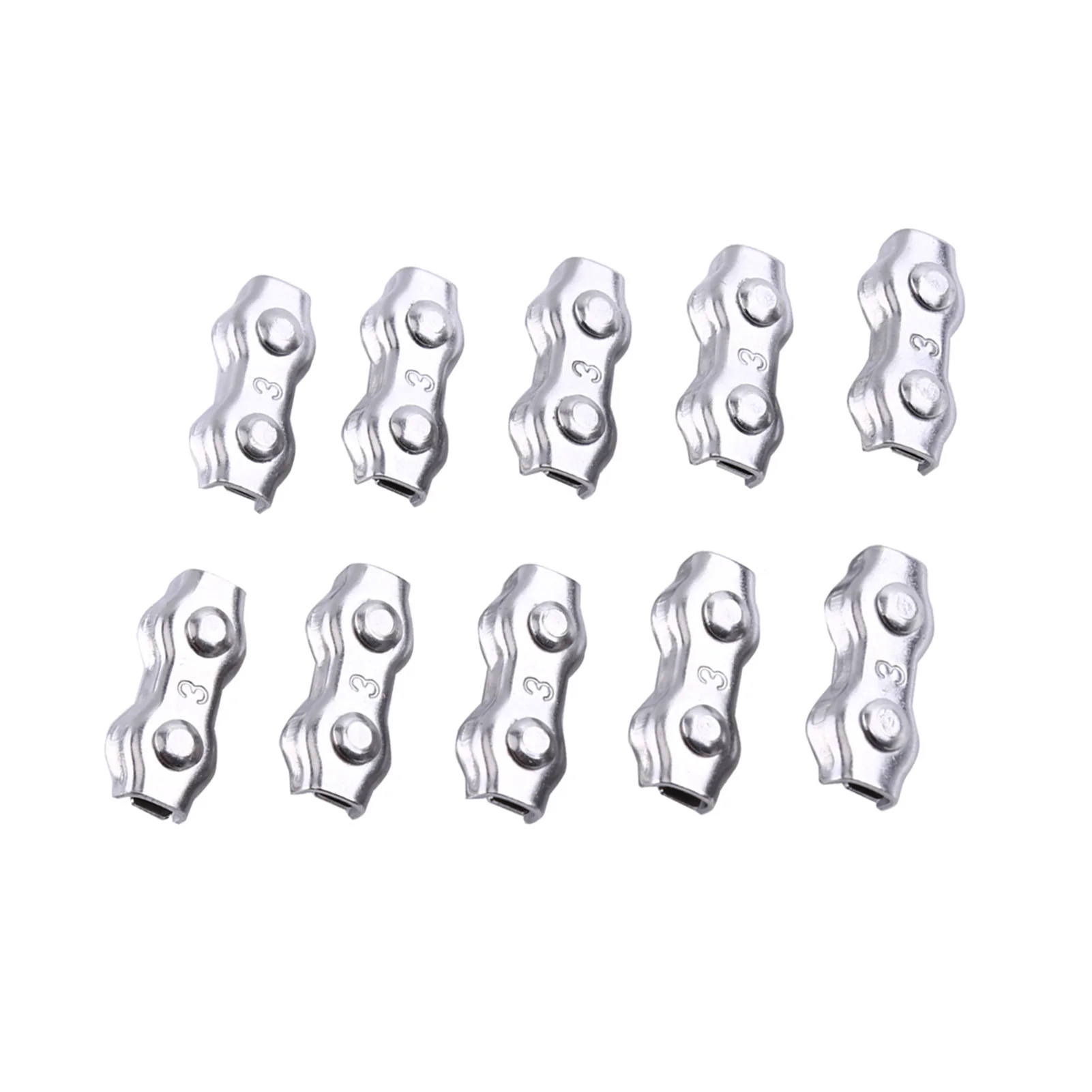 M3 Duplex Clips Stainless Steel Wire Cable Rope Grips Clamps Caliper Duplex Clips Stainless Steel U Clamp Ring Wire Cable