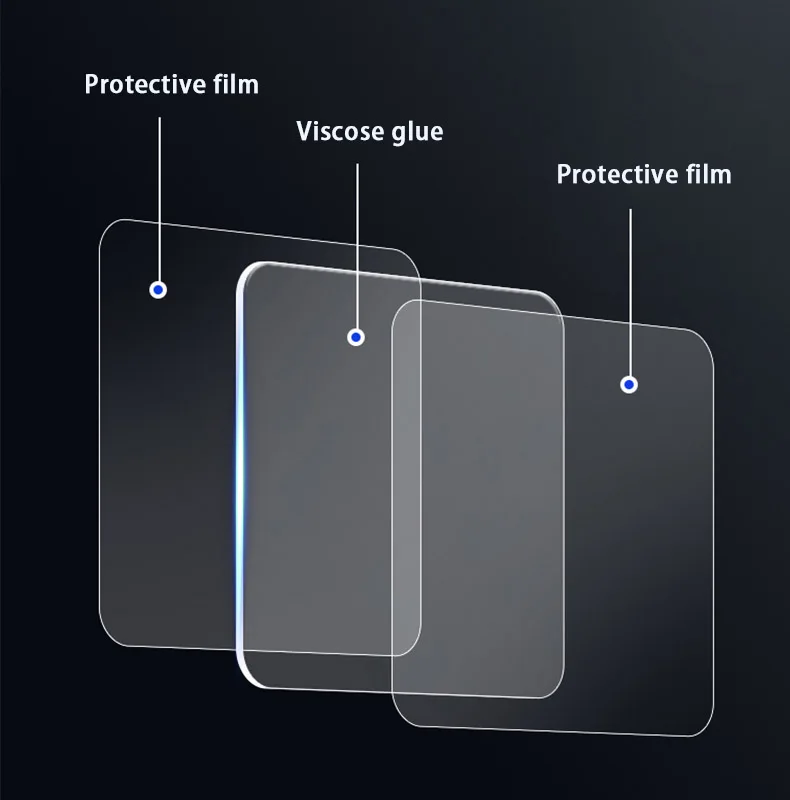 10/30/50pcs Nano Invisible Double-Sided Transparent Acrylic Double-Sided Adhesive Kitchen Bathroom Wall Hook Auxiliary Adhesive