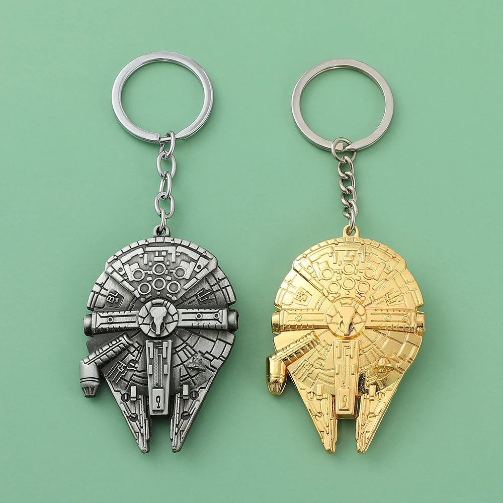Llavero colgante de Metal de Star Wars, nave espacial, Halcón Milenario, mochila de coche, llavero, accesorios de joyería Vintage, regalos