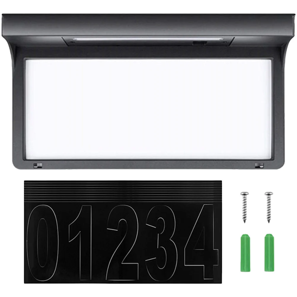 

Solar Door Light Emblems Address Numbers House Plaque Sign for LED outside Plastic Polysilicon up