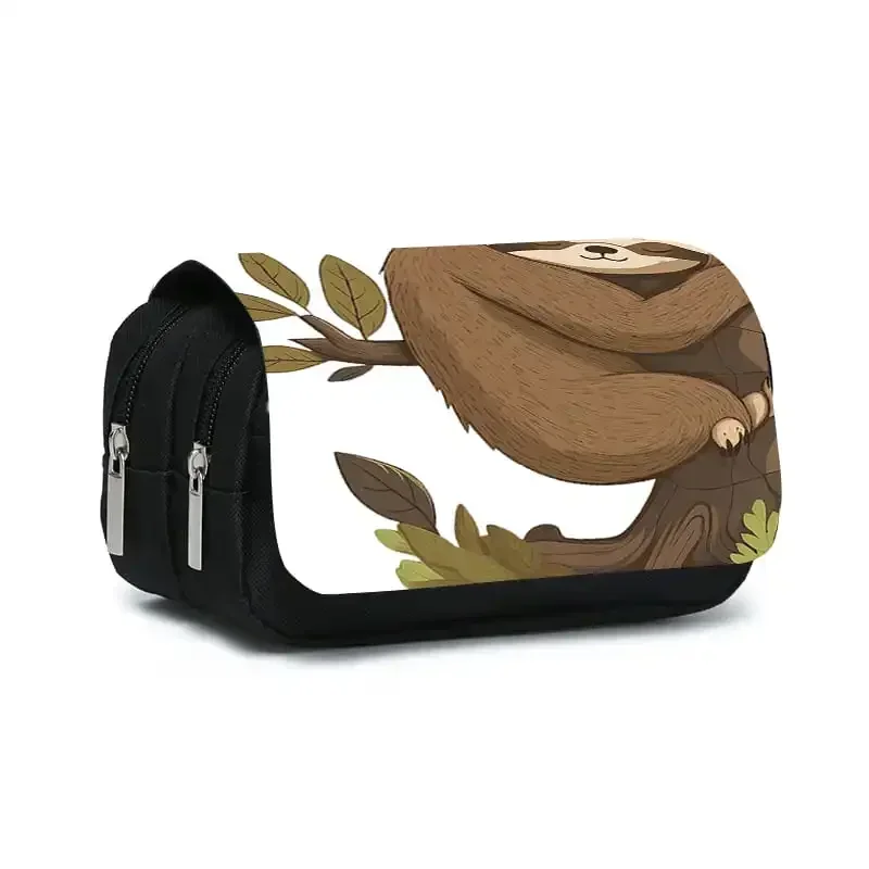 

Пенал-косметичка с ленивцем для мальчиков и девочек, лучший подарок, 2D плоский мультяшный пенал-косметичка для школы, для детей