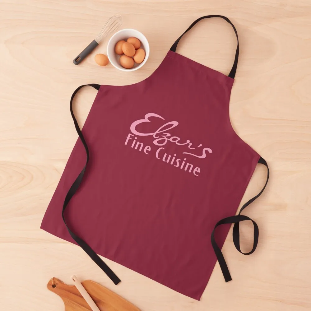 Elzar's Fine Cuisine Logo Apron Kitchen Novel Kitchen Accessories Kitchen on the wall Cooking Women's Home Clothes Apron