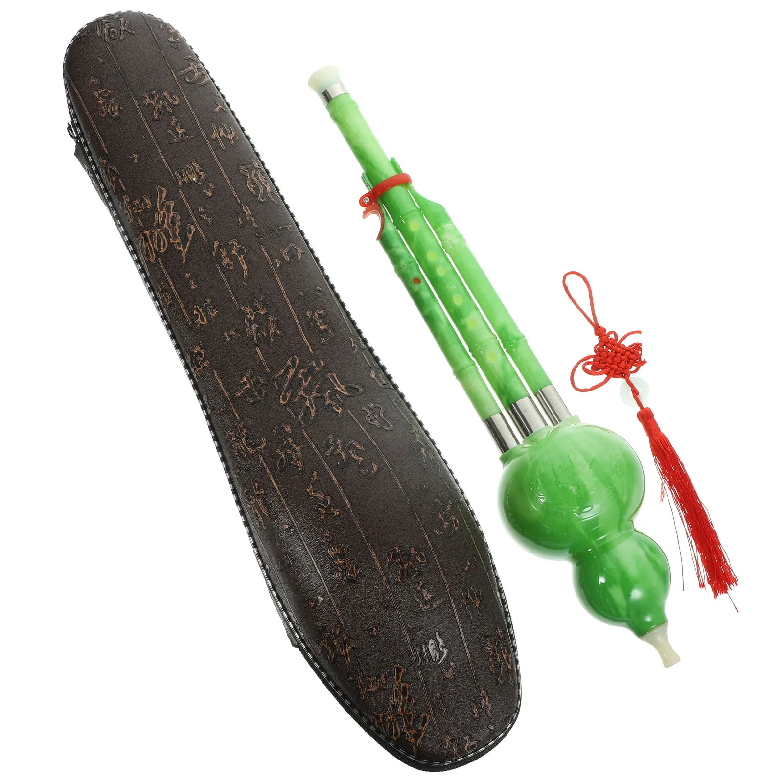 

1 -Hole Hulusi Beginner Instrument Resin Bakelite B Flat Key Smooth Polished Sound Hole Comfortable Grip Bright Design