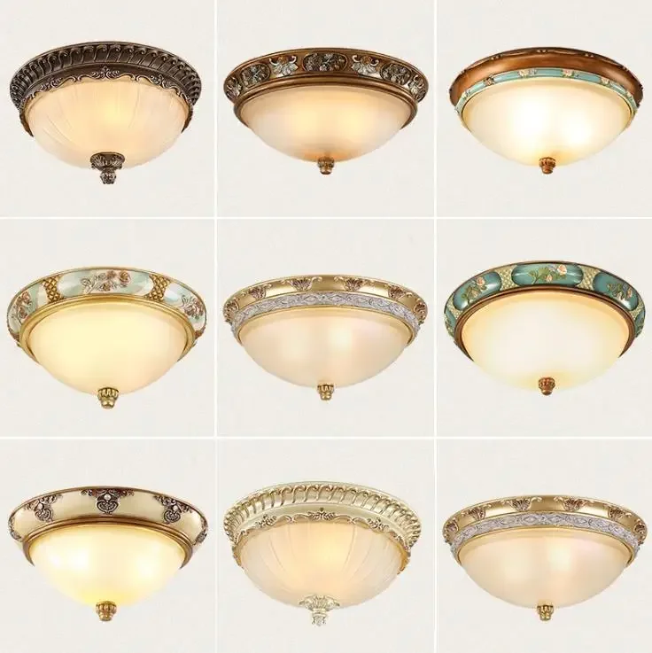 European Style Ceiling Lamp Retro Living Room Corridor Atmosphere Modern Simple Study Corridor Balcony Bedroom Lamps