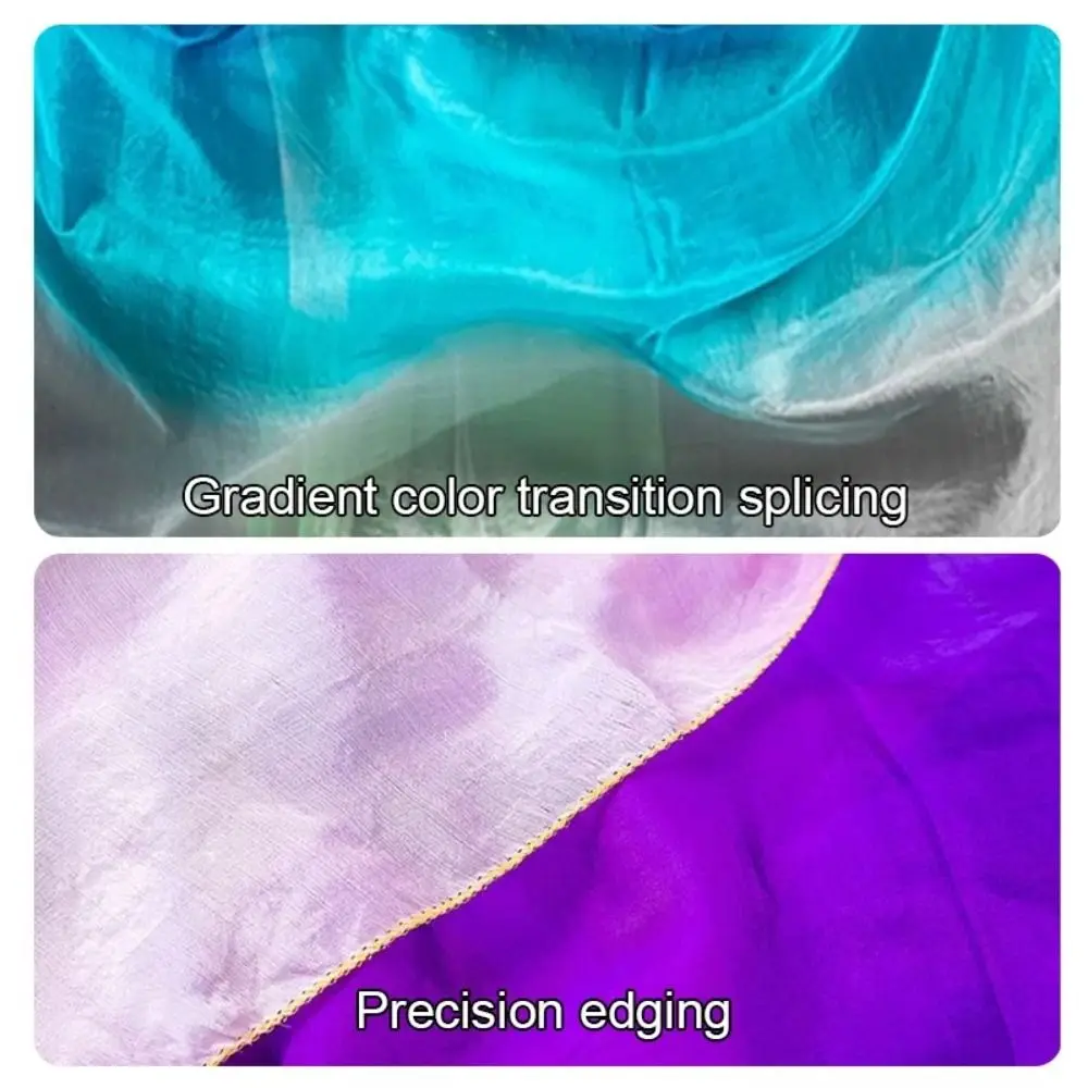 ازياء اكسسوارات 100% الحرير الرقص الشرقي الحجاب التدرج اللون 250 سنتيمتر x 120 سنتيمتر اللاتينية الرقص الشرقي شالات ضوء الملمس النساء وشاح #1