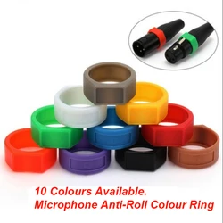 2 PCS Microphone Anti-Roll Colour Ring YS-CCR for YS136N / YS137N XLR Plug Anti-Roll Ring Multi-Colour Marker Ring 10 Colours