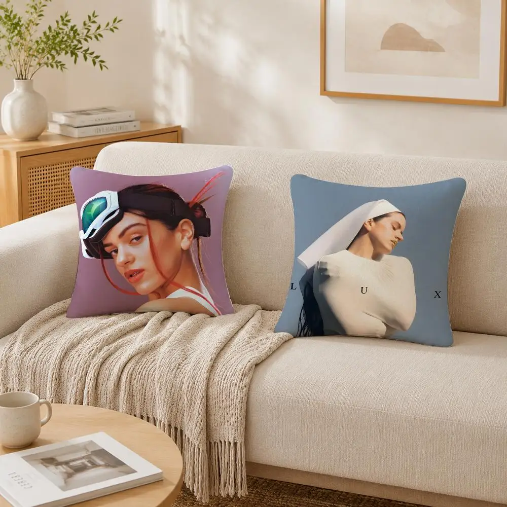 Popular Singer R-Rosalia Cushion Cover Plush Decorative Pillow Case With Hidden Zipper Cutecore Room Decor For Home