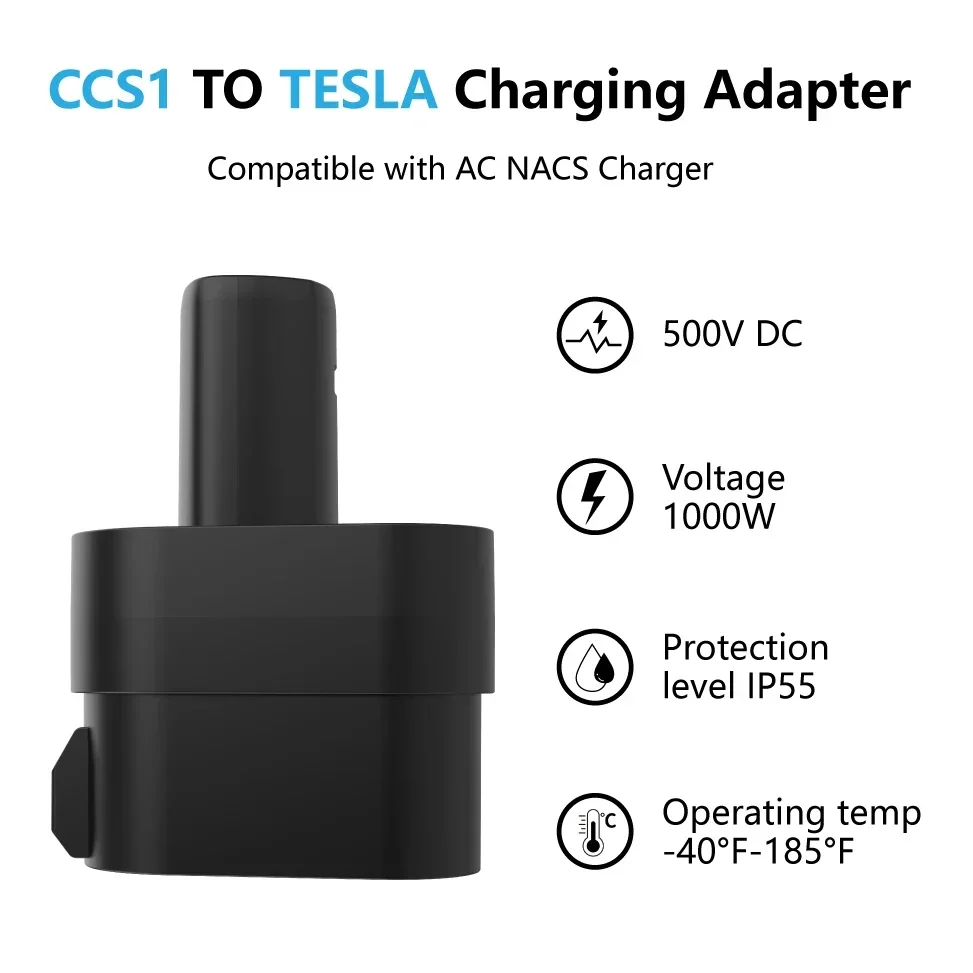 400 A Fast Charging CCS1 TO NACS EV Charging Adapter for TESLA Model 3/X/Y/S