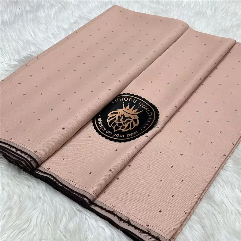 High Quality Atiku Fabric 5 Yards African Senator Wear Men Suit Material Nigerian Cashmere Wool TR Cloth 100% Cotton 1556