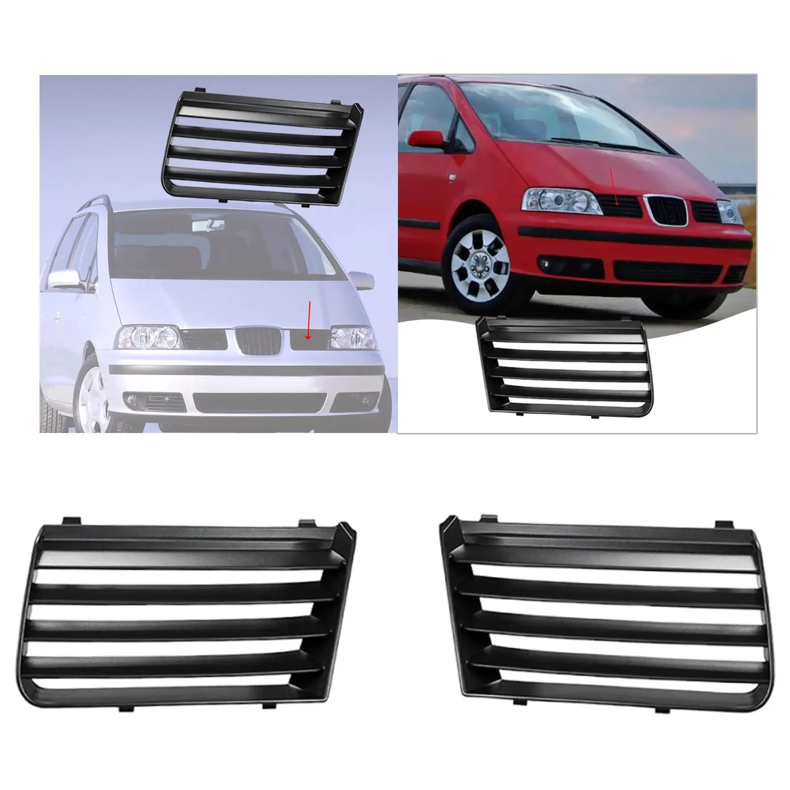 Górna kratka zderzaka przedniego, część zamienna do Seat Sturdy