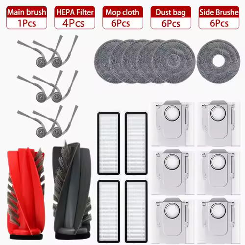 Fit For (Roborock Qrevo Edge / EdgeC / Edge S5A / 5V1 / Curv) Vacuum Parts Main Roller Side Brush Hepa Filter Mop Cloth Dust Bag - Image 17